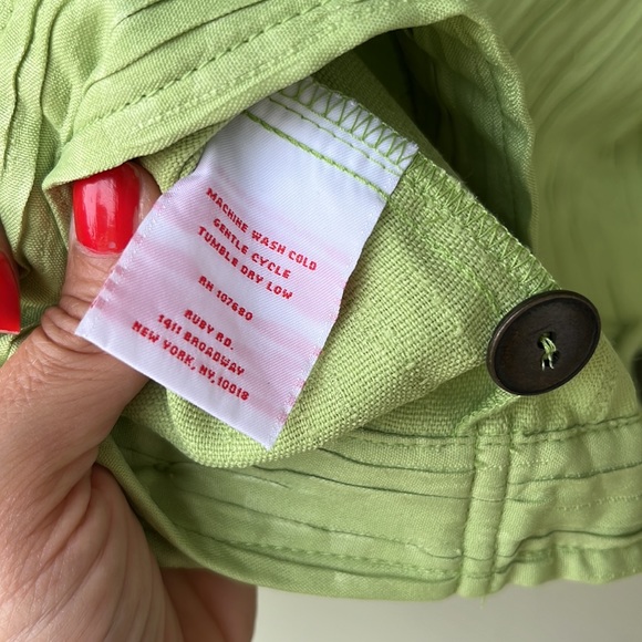 New Ruby Rd. Neon green animal print button down jacket - Picture 14 of 15